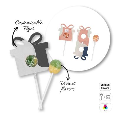 LOLLY BALL - lecca lecca sfera con flyer 