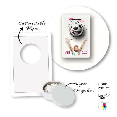 SUGARFREE MINT CARD - scatola di mentine senza zucchero con flyer
