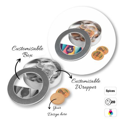 LOGO COOKIE - scatola di biscotti tondi personalizzabli