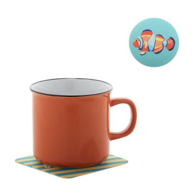 CREAFELT DRINK - Sottobicchiere in feltro rpet, quadrato