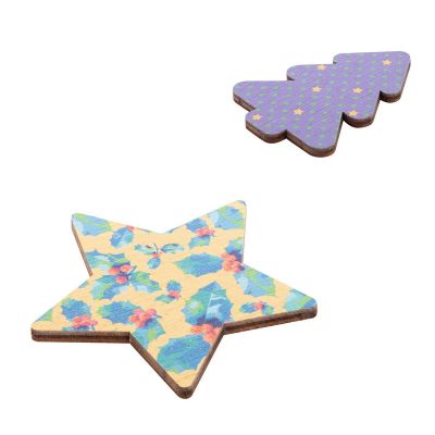 WOOFRI XMAS - Magnete frigo personalizzabile natalizio, stella