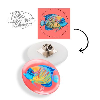 EPOBADGE MAXI - Spilla in metallo personalizzabile