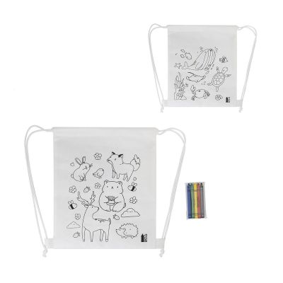 ZOCOLO - Borsa a coulisse da colorare rpet, mare