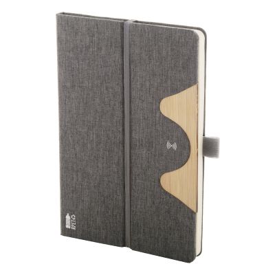 CHATOM - Quaderno in rpet con caricatore wireless