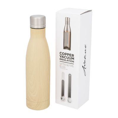 VASA - Borraccia termica con isolamento sottovuoto in rame effetto legno da 500 ml