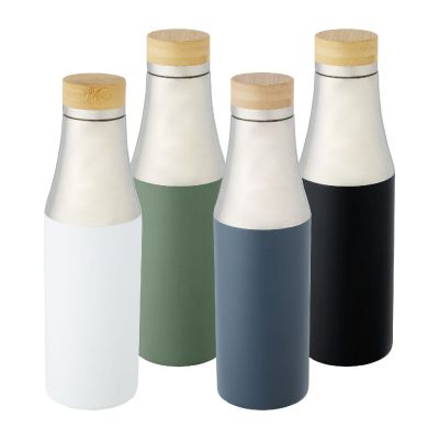 HULAN - Borraccia termica in acciaio inossidabile con isolamento sottovuoto in rame e coperchio in bambù da 540 ml