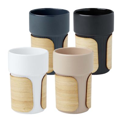FIKA - Bicchiere con custodia in bambù da 340 ml