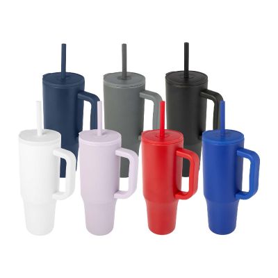 BRADY - Bicchiere termico da 900 ml certificato RCS con cannuccia in silicone