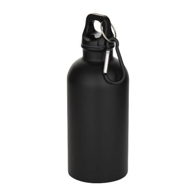 BOUNCE - Borraccia da 400 ml in acciaio inossidabile certificato RCS a parete singola con moschettone Oregon