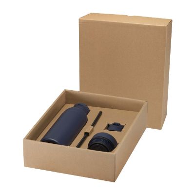 ILLUMINA - Borraccia in acciaio inossidabile riciclato certificato RCS a doppia parete da 650 ml con set di coperchi da 3 pezzi