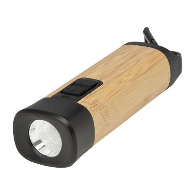 KUMA - Torcia con moschettone in bambù/plastica riciclata RCS