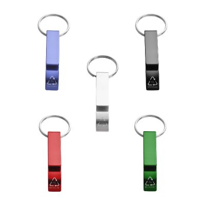 TAO - Portachiavi con apribottiglie e apriscatole in alluminio riciclato RCS