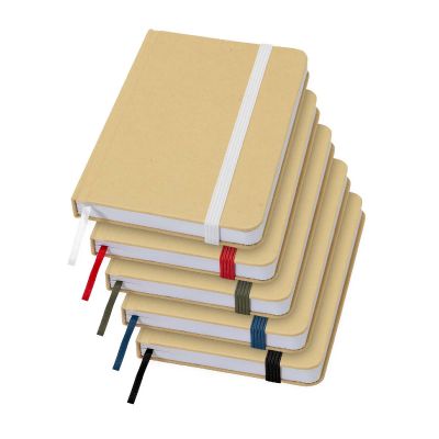 REED - Blocco note formato A6 con copertina rigida in materiale riciclata e pagine bianche