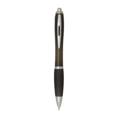 NASH - Penna a sfera in plastica riciclata certificata RCS con fusto e impugnatura colorati 