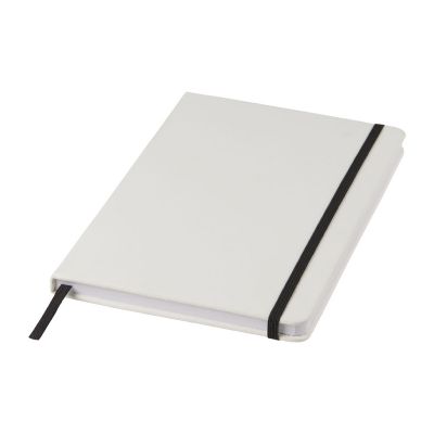 SPECTRUM - Blocco note bianco formato A5 con elastico colorato