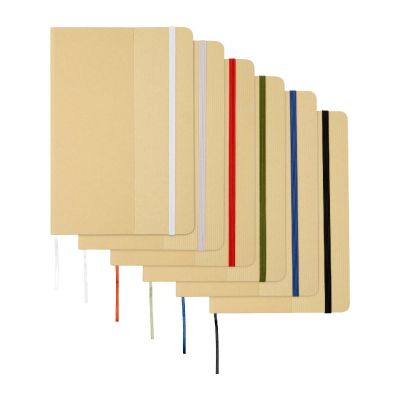 NELIDA - Blocco note formato A5 con copertina rigida di cartone riciclato