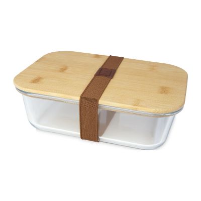 ROBY - Contenitore per pranzo di vetro con coperchio in bambù da 1000 ml