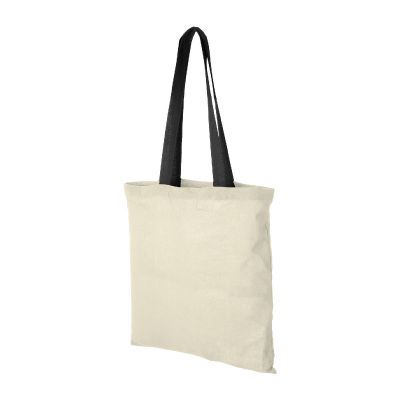 NEVADA - Shopper in cotone 100 g/m² con manici colorati - 7L