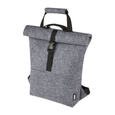 FELTA - Borsa per bicicletta con chiusura arrotolabile in feltro riciclato GRS - 13L