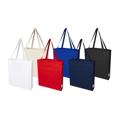 MADRAS - Tote bag a soffietto in cotone riciclato certificato GRS da 140 g/m² - 12L