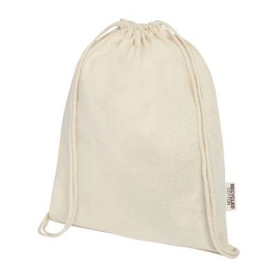 OREGON - Borsa con cordoncino in cotone riciclato certificato GRS da 140 g/m²
