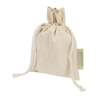 ODISHA - Sacchetto per confezione regalo in tessuto biologico da 140 g/m² certificato OCS, 15 x 10 cm