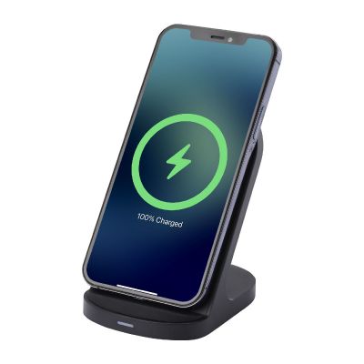 LOOP CHARGING STATION 15W - Stazione di ricarica in plastica riciclata RCS a doppia bobina da 15 W Loop