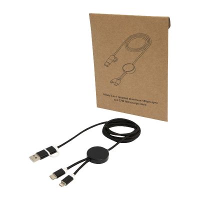 W ALASIA - Cavo 5-in-1 in alluminio e plastica riciclata da 150 cm per la sincronizzazione dei dati e la ricarica rapida da 27