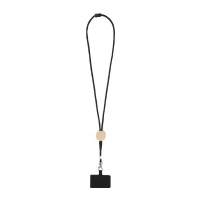 ADHAB - Lanyard per smartphone con dettagli in bambù