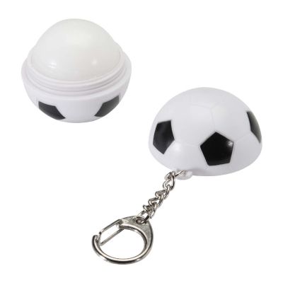 OREGON - Lucidalabbra alla vaniglia a forma di pallone da calcio con fattore di protezione solare 15 e portachiavi Rami