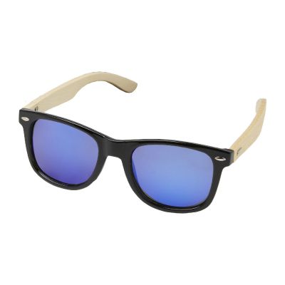 TAIY - Occhiali da sole ō con lenti polarizzate a specchio in rPET/bambù con confezione regalo
