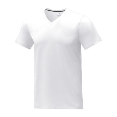 SOMOTO - T-shirt da uomo a manica corta con collo a V