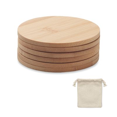 BAYIN SET - Set di 6 sottobicchieri di bamb