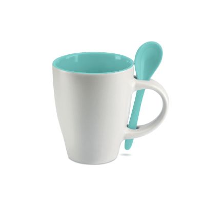 DUAL - Tazza bicolore con cucchiaino