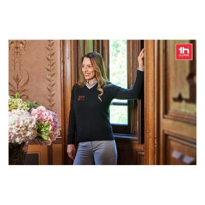 THC MILAN WOMEN - Pullover da donna con scollo a V in cotone e poliammide