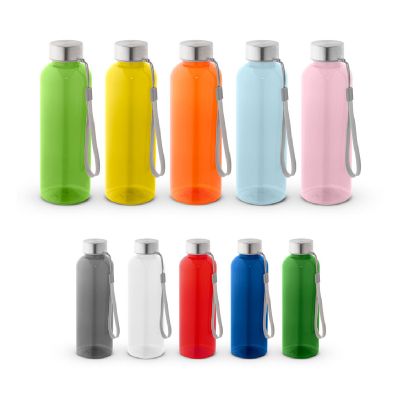 ENDERS M - Borraccia PET riciclato (100% rPET) trasparente con finitura lucida 600 mL