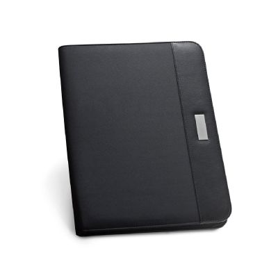 PASZO - Cartella A4 in PU e microfibra con blocco pagine a righe