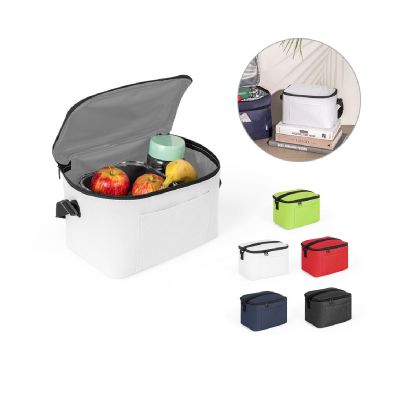 CANCUN - Borsa termica in poliestere riciclato 600D con cinghia regolabile 7 L