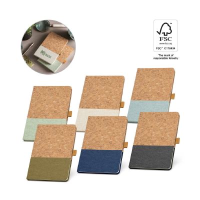 KLEE - Block notes A5 in sughero e lino con pagine a righe