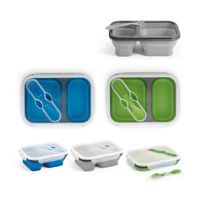 DILL - Porta pranzo. Contenitore ermetico in silicone e PP (480 e 760 mL)