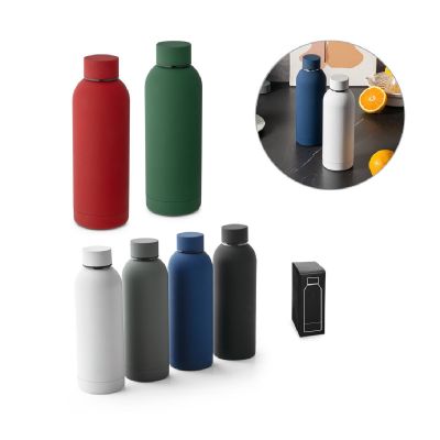 ODIN - Borraccia in acciaio inox (riciclata al 36%) con finitura in gomma 550ml