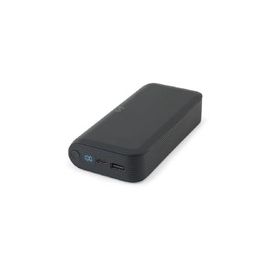 BECKER 20 - Power bank da 20'000 mAh in ABS riciclato (100% rABS) con caricatore wireless superveloce da 15W