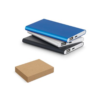 MARCET - Power bank slim da 4'000 mAh in ABS riciclato (70% rABS) e alluminio riciclato (30% rAL)