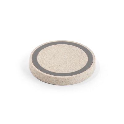 CUVIER - Caricatore wireless 15W in ABS riciclato (65% rABS) e fibra di paglia di grano (35%)