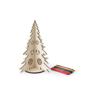 PINERY - Albero di Natale in legno da colorare, smontabile