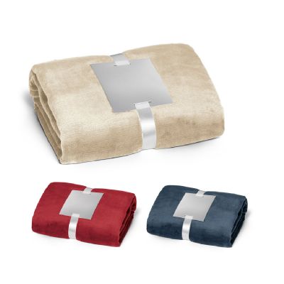 DYLEAF - Coperta in pile da (240 g/m²) con nastro e cartoncino personalizzabile