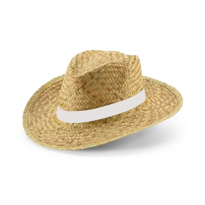 JEAN RIB - Cappello in paglia naturale con nastro sublimatico