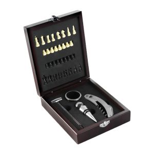 RENÉE - Set vino, 4 accessori, in acciaio inox
