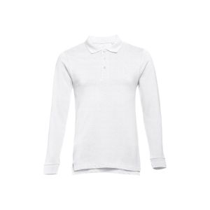 THC BERN WH - Polo da uomo in cotone a maniche lunghe