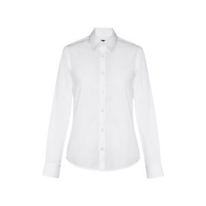 THC PARIS WOMEN WH - Camicia in popeline a maniche lunghe da donna. colore bianco